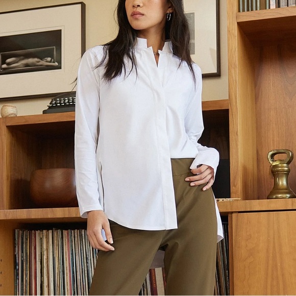 ADAY Something Borrowed Shirt in White Woman’s Large - Picture 2 of 8